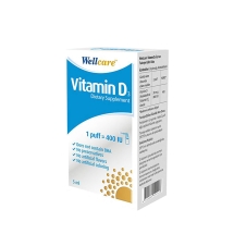 Wellcare Vitamin D3 400 IU Sprey Takviye Edici Gıda 5 Ml