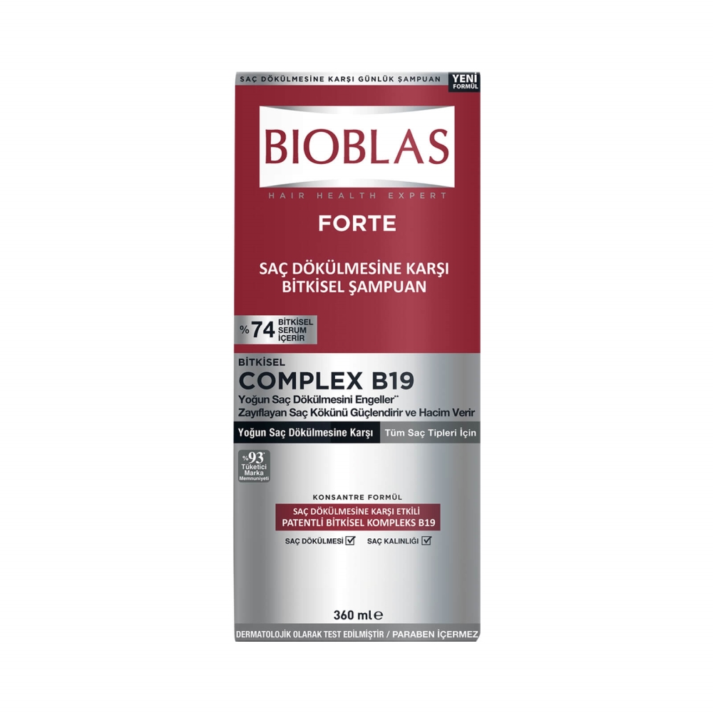 Bioblas Forte Sac Dokulmesine Karsi Bitkisel Sampuan 360 Ml Cosmetica