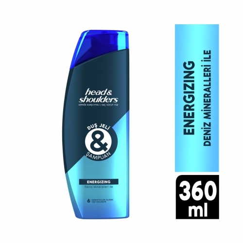 Head&Shoulders Duş Jeli ve Şampuan Energizing 360 Ml