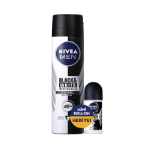 Nivea Deodorant Invisible Black&White Orijinal Men 150 Ml + Mini Roll-On 25 Ml Set