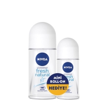 Nivea Deodorant Roll-On Fresh Natural Kadın 50 Ml + Mini Roll-On 25 Ml Set