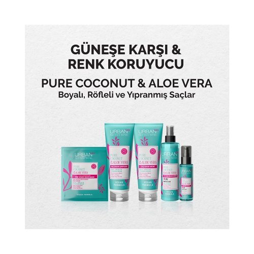 Urban Care Pure Coconut & Aloe Vera Renk Koruyucu Duş Öncesi Saç Bakım Maskesi 50 Ml