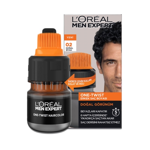 L'Oréal Paris Men Expert One-Twist Erkek Saç Boyası Siyah 02