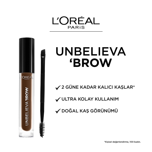 L'Oréal Paris Unbelieva Brow Uzun Süre Kalıcı Kaş Jeli  - 108 Dark Brunette