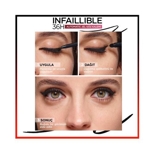L'Oréal Paris Infaillable Automatic Jel Göz Kalemi - Yoğun Siyah