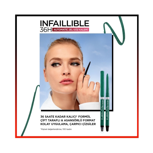 L'Oréal Paris Infaillable Automatic Jel Göz Kalemi - Zümrüt Yeşili