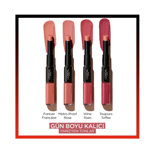 L'Oréal Paris Infaillable Lipstick 2 Steps 801-Toujours Toffee