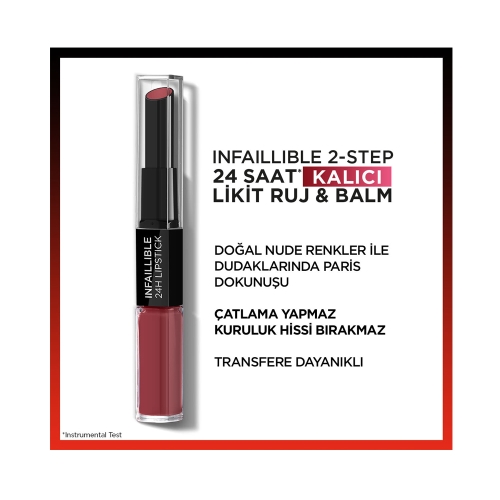 L'Oréal Paris Infaillable Lipstick 2 Steps 805-Wine Stain