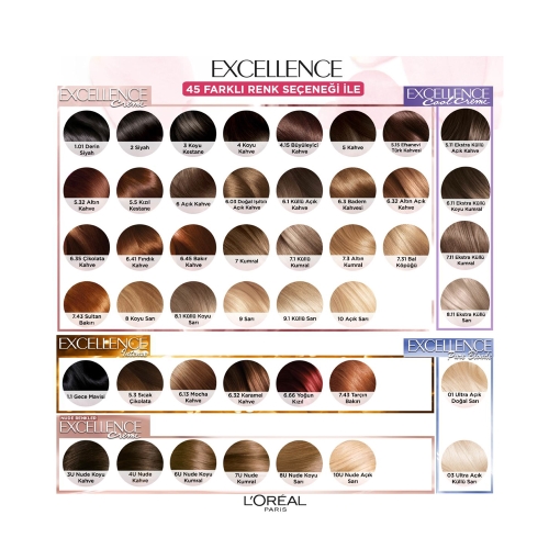 L'Oréal Paris Excellence Creme Nude Renkler Saç Boyası - 10U Nude Açık Sarı