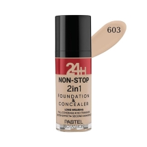 Pastel Profashion 24H Non-Stop 2in1 Foundation&Concealer No:603 Ivory