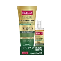 Bioblas Bo Argan Saç Kremi 250 Ml+Sıvı Saç Kremi 115 Ml