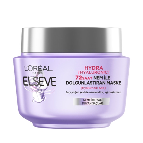 L'Oréal Paris Elseve Hydra [Hyaluronic] 72 Saat Nem ile Dolgunlaştıran Maske 300 Ml