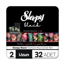 Sleepy Black Premium Plus Günlük Ped Uzun 32 Adet