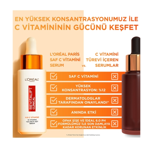 L'Oréal Paris Revitalift Clinical %12 Saf C Vitamini Serum 30 Ml