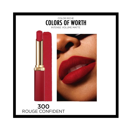 Loreal Paris Color Riche Colors of Worth Intense Volume Matte Ruj - 300 Rouge Confident