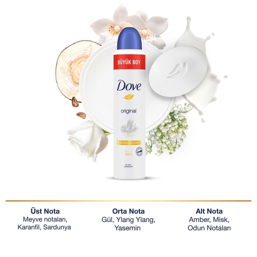 Dove Original Kadın Deodorant Sprey 200 Ml