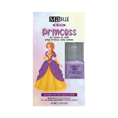 Princess Washable Water-Based Kids Nail Polish-Purple (With Files As A Gift) 4.5 Ml