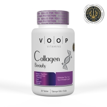 Voop Collagen Beauty Kollajen Peptit, Vitamin Ve Mineral İçeren Tablet Takviye Edici Gıda