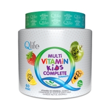 Qlife Multivitamin Kids Complete Gummies Çocuklar İçin Takviye Edici Gıda 60 Adet
