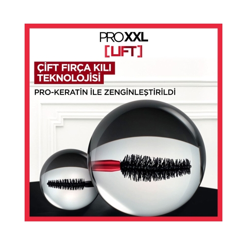 L'Oréal Paris Pro XXL Lift Çift Taraflı Siyah Maskara - Kirpik Lifting Etkisi