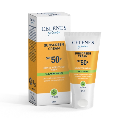 Celenes Herbal Güneş Kremi Yaşlanma Karşıtı 50 Spf - 50 Ml
