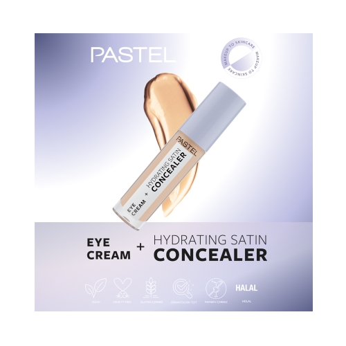 Pastel Eye Cream + Hydrating Satin Concealer - Göz kremi + Göz Altı Kapatıcısı 64 Medium Light