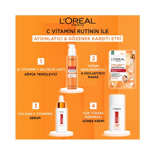 L'Oréal Paris Revitalift Clinical Anında Aydınlatıcı C Vitamini Serumlu Maske