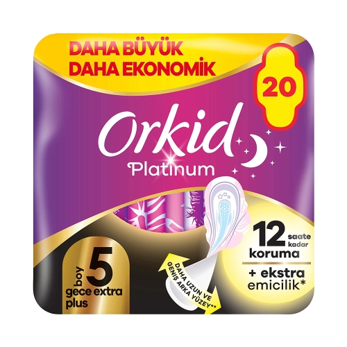 Orkid Platinum Dörtlü Paket Gece Ekstra Plus 20'Li