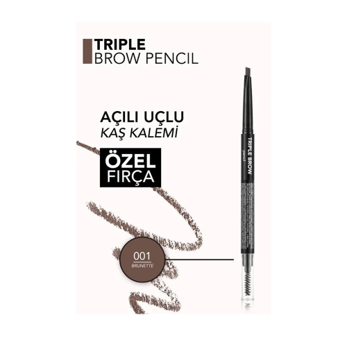 Flormar Triple Brow Pencil Ebp - 001 Brunette