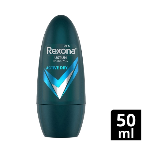 Rexona Üstün Koruma Erkek Roll On Deodorant Active Dry 72 Saat Kesintisiz Koruma 50 Ml