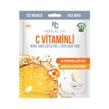 Hunca Care C Vitaminli Kağıt Yüz Maskesi - Renk Tonu Eşitleyici / Even Skin Tone